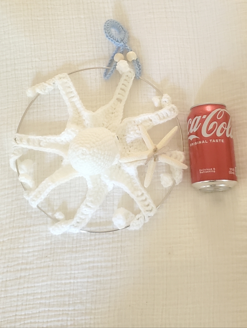 Handmade Octopus Wall Hanging Coastal Beachy Decor - Picture 9 of 9